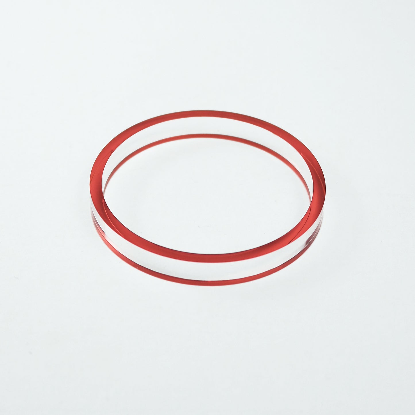Edge Acrylic Bangle in Orange