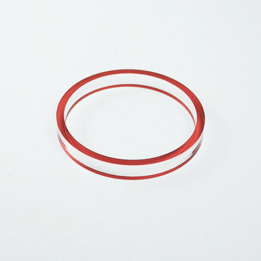 Edge Acrylic Bangle in Orange