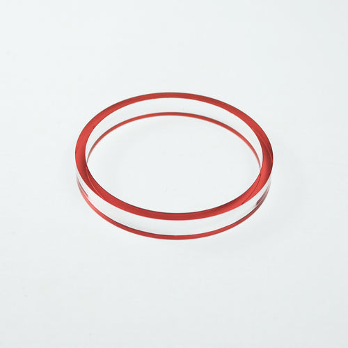 Edge Acrylic Bangle in Orange