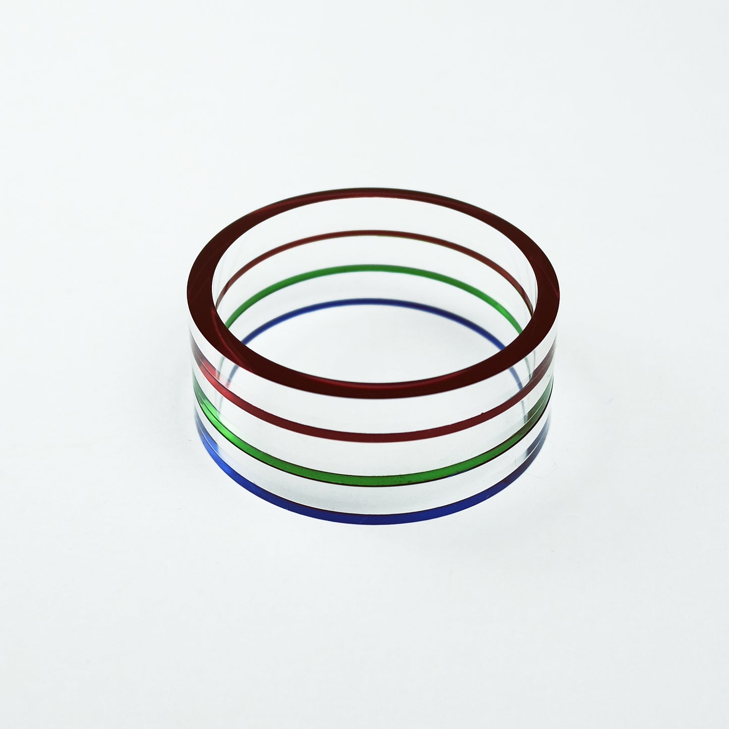 Edge Acrylic Bangle in Bright Green