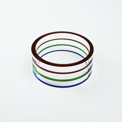 Edge Acrylic Bangle in Bright Green