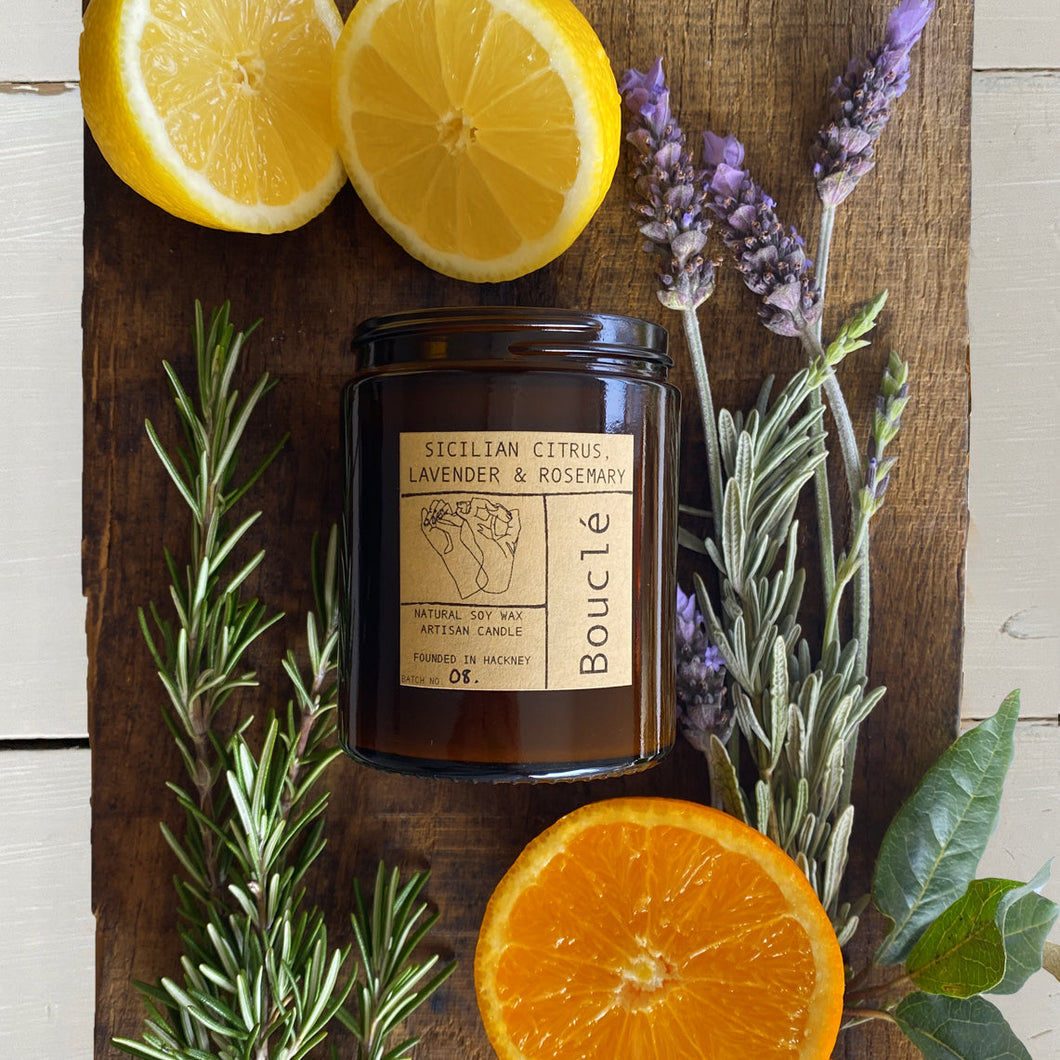 Sicilian Citrus, Lavender & Rosemary Soy Wax Candle