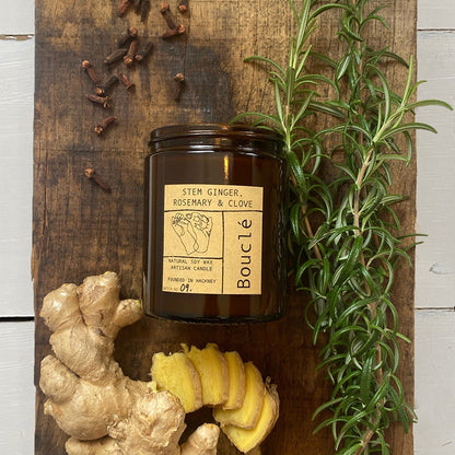Stem Ginger, Rosemary & Clove Winter Soy Wax Candle