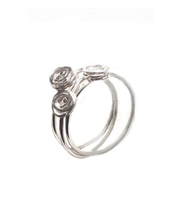 Tiny Pond Ripple Stacking Ring