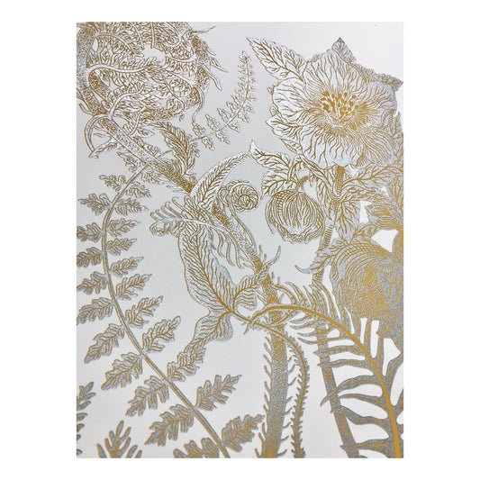 Wintering in Silver on Yellow