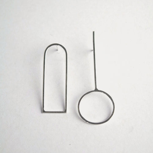 Arch and Skillet Stud Earrings