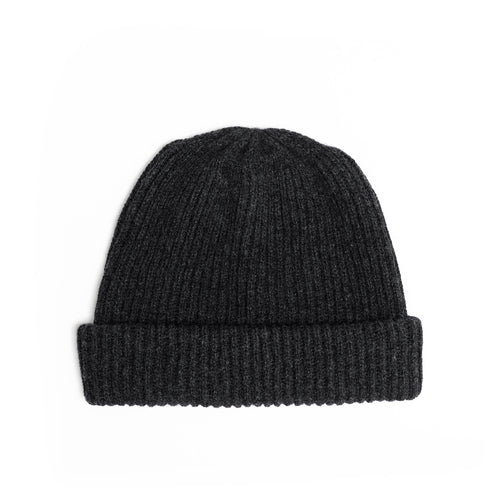 Fisherman's Rib Long Beanie in Charcoal