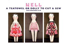 Load image into Gallery viewer, Nell Doll Tea Towel / Cut and Sew Kit - A silkscreen design