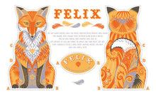 Load image into Gallery viewer, Felix the Fox Tea Towel / Cut and Sew Kit - A silkscreen design