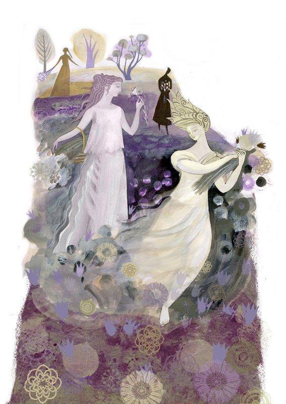 Nymphs Gathering Flowers Print