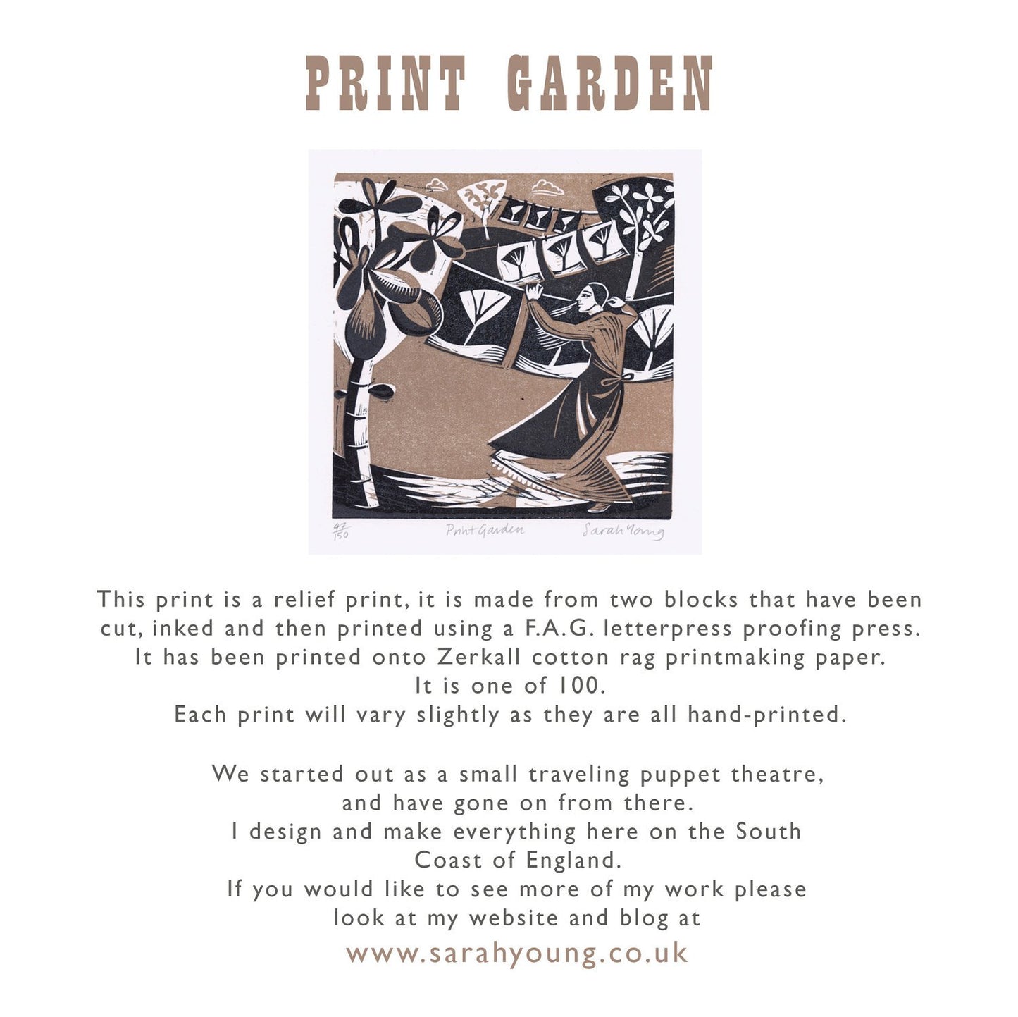 Print Garden - Relief / Letterpress Print