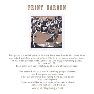 Print Garden - Relief / Letterpress Print