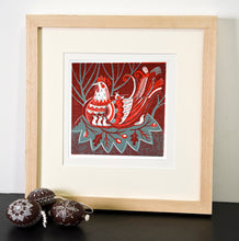Load image into Gallery viewer, Hen and Chicks - Relief / Letterpress Print