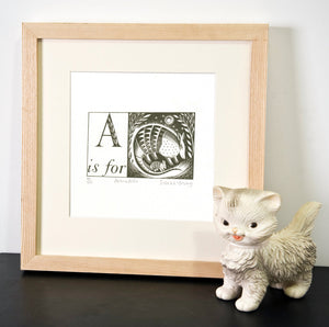 A is for Armadillo - Alphabet Silkscreen Print