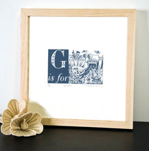 Load image into Gallery viewer, G is for Garden - Alphabet Silkscreen Print