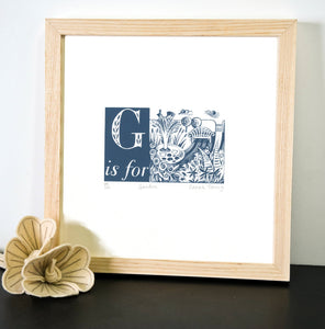 G is for Garden - Alphabet Silkscreen Print