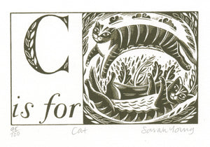 C is for Cat - Alphabet Silkscreen Print