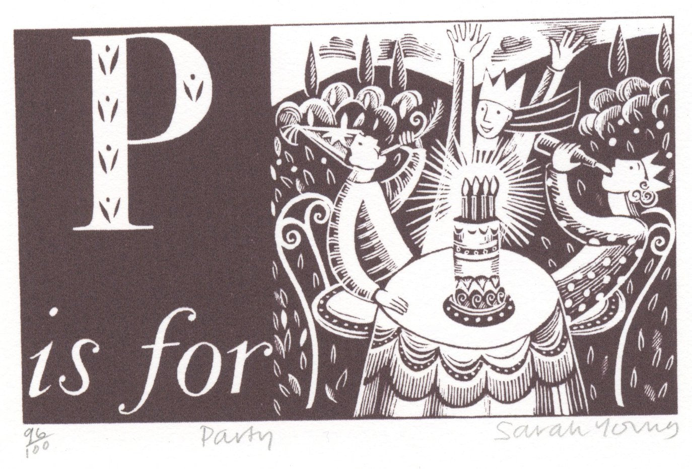 P is for Party - Alphabet Silkscreen Print