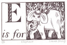 Load image into Gallery viewer, E is for Elephant - Alphabet Silkscreen Print