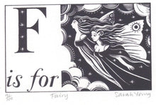 Load image into Gallery viewer, F is for Fairy - Alphabet Silkscreen Print