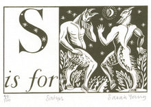 Load image into Gallery viewer, S is for Satyrs - Alphabet Silkscreen Print