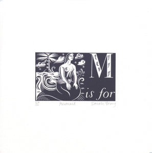 M is for Mermaid - Alphabet Silkscreen Print