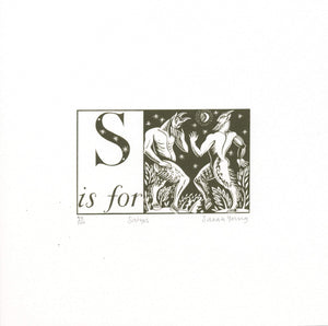 S is for Satyrs - Alphabet Silkscreen Print