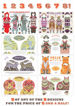 Load image into Gallery viewer, Any 8 Tea Towel / Cut and Sew Kit Designs for the price of less than 6