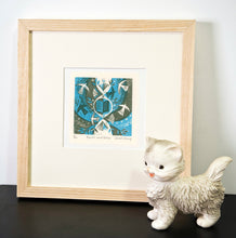 Load image into Gallery viewer, Books and Doves - Woodcut Print