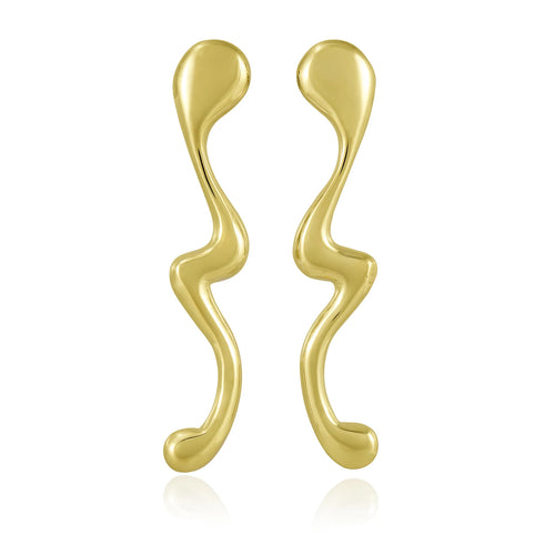 FBG Earrings in Gold Plated Brass