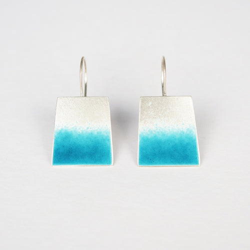 Deep Turquoise Trapezium Earrings