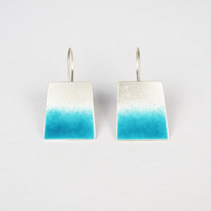 Deep Turquoise Trapezium Earrings