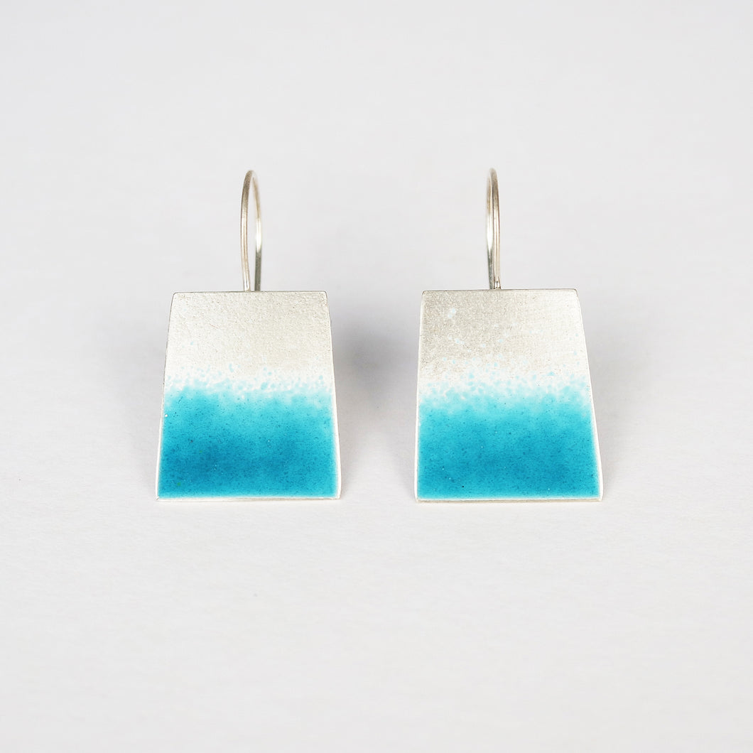 Deep Turquoise Trapezium Earrings