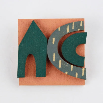 Collage Brooches