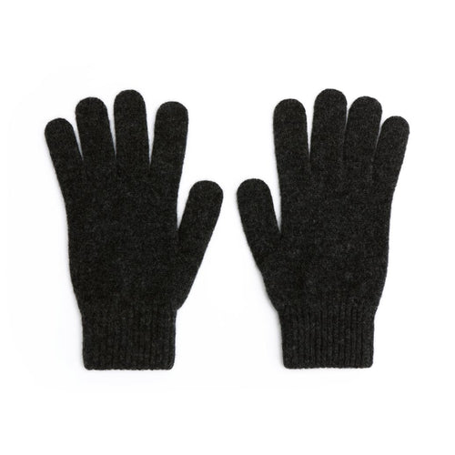 Lambswool Gloves in Charcoal