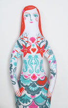 Load image into Gallery viewer, Meryl The Mermaid Tea Towel / Cut and Sew Kit - A silkscreen design