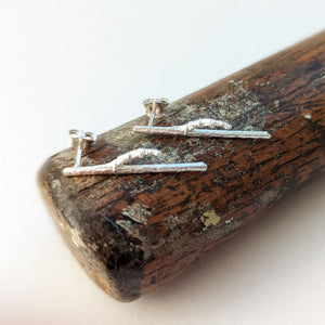 Forked Twig Earrings Small