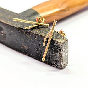 Forked Twig Earrings Small