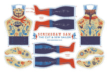Load image into Gallery viewer, Scrimshaw Sam Tea Towel / Cut and Sew Kit - A silkscreen design