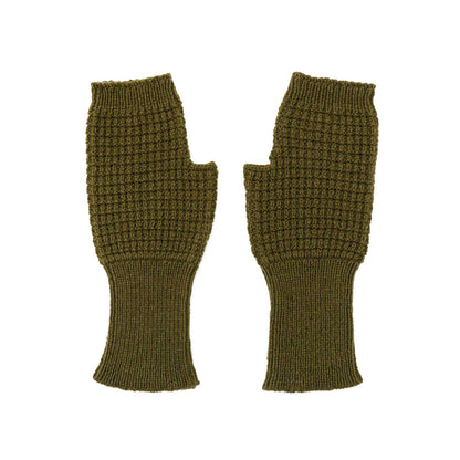 Sussex Field Fingerless Gloves in Olive Dun