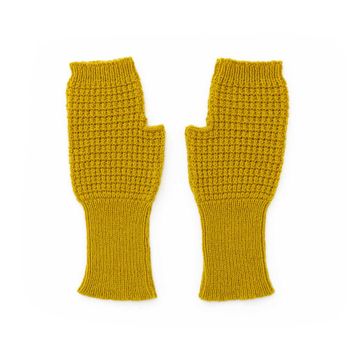 Sussex Field Fingerless Gloves in Turmeric