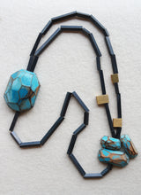 Load image into Gallery viewer, Turquoise Tubes Necklace